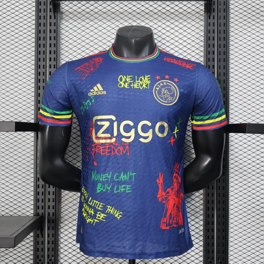 2025/2026 Player Version Ajax Special Edition Cyan Football Jersey 1:1 Thai Quality