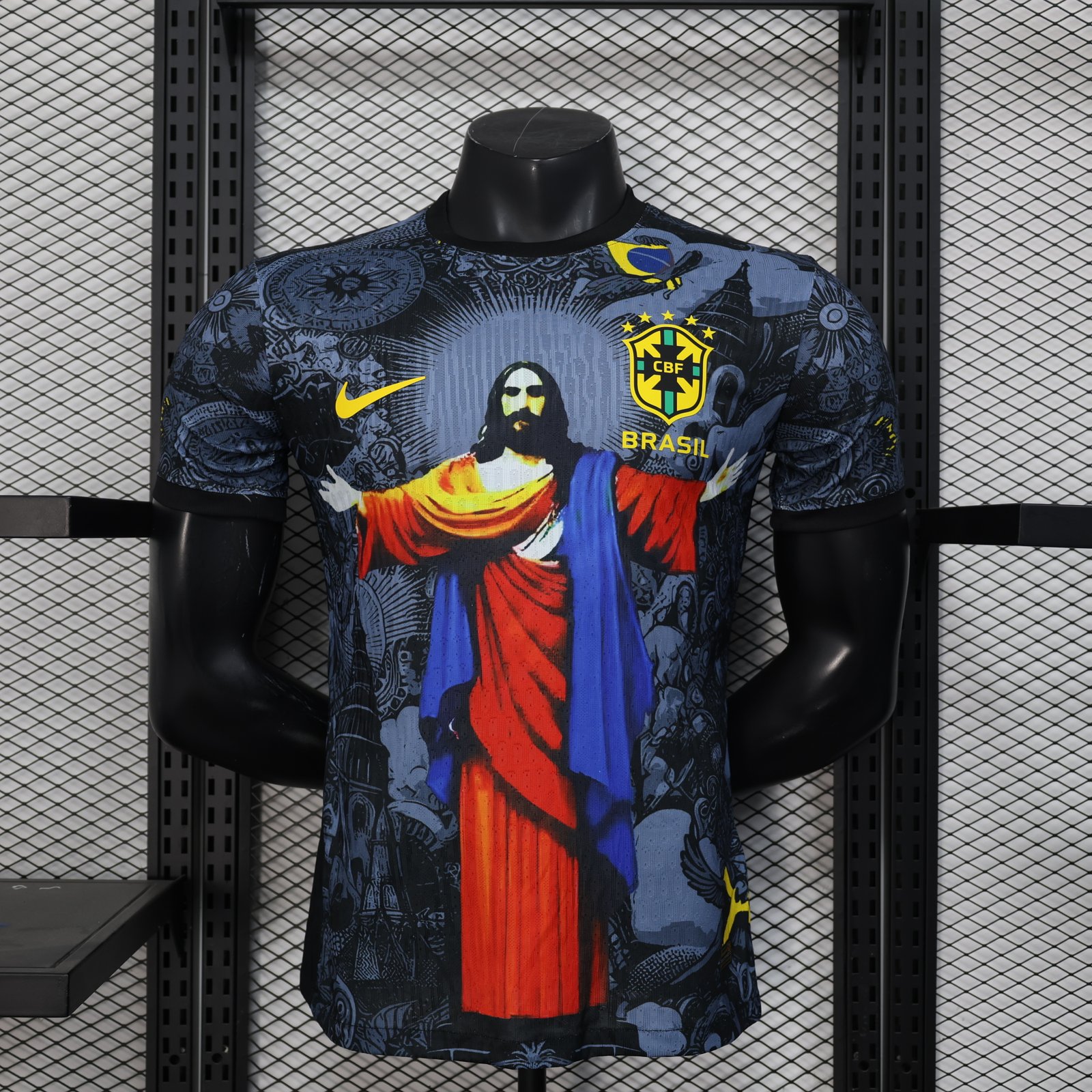 2025 Player Version Brazil Special Edition Jesus Red Grey Soccer Jersey 1:1 Thai Quality